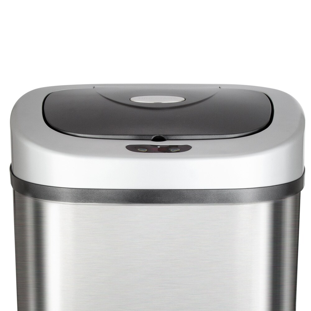 Nine Stars Stainless Steel Motion Sensor Trash Can, Silver, 21 gallon