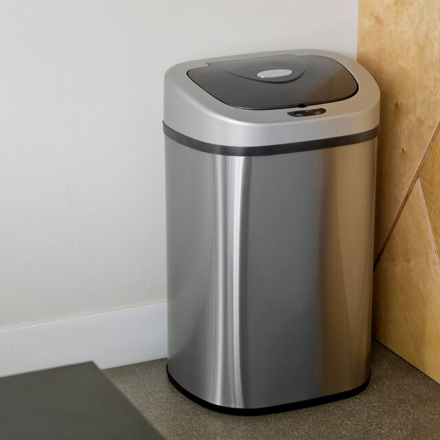 Nine Stars 21.1-gallon Motion Sensor Stainless Steel Trashcan