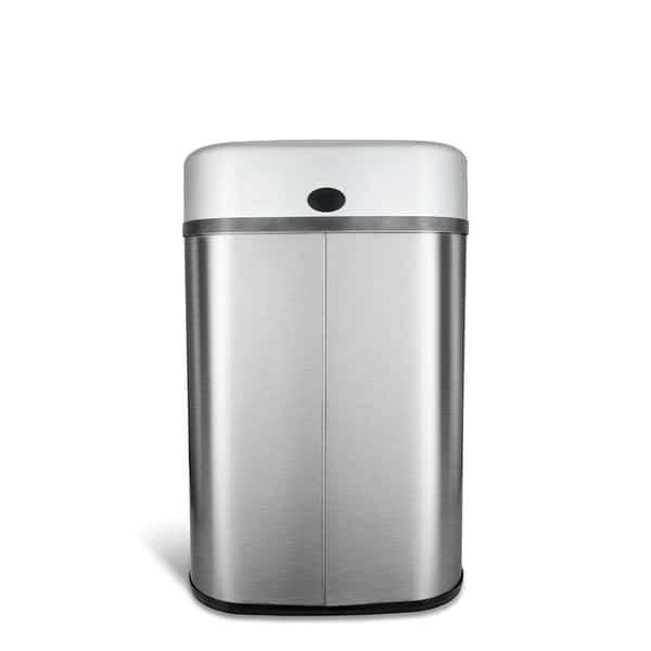 NINESTARS 21.1-gallon Motion Sensor Stainless Steel Trashcan