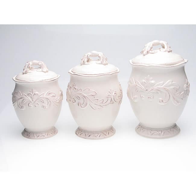 Certified International Firenze Ivory 3-piece Canister Set
