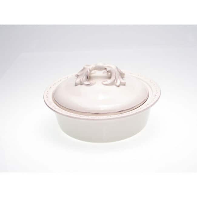 Certified International Firenze Ivory 2.5-quart Lidded Round Baking Dish