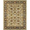 Safavieh Handmade Classic Heirloom Ivory/ Navy Wool Rug - 9'6 x 13'6