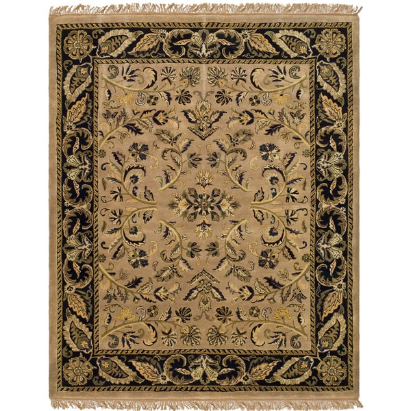 Handmade Jaipurs Camel/ Black Wool Rug (8' x 10') Safavieh 7x9   10x14 Rugs