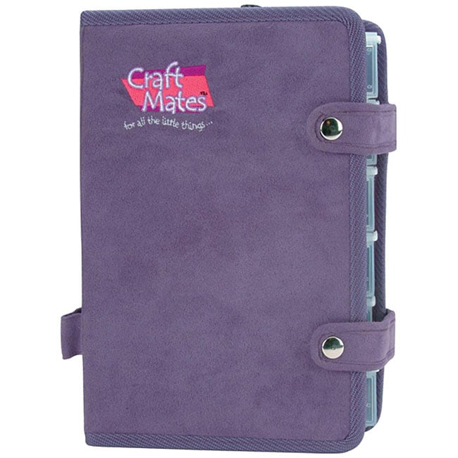 Craft Mates Ezy Snappin Petite Purple Ultrasuede Double Organizer