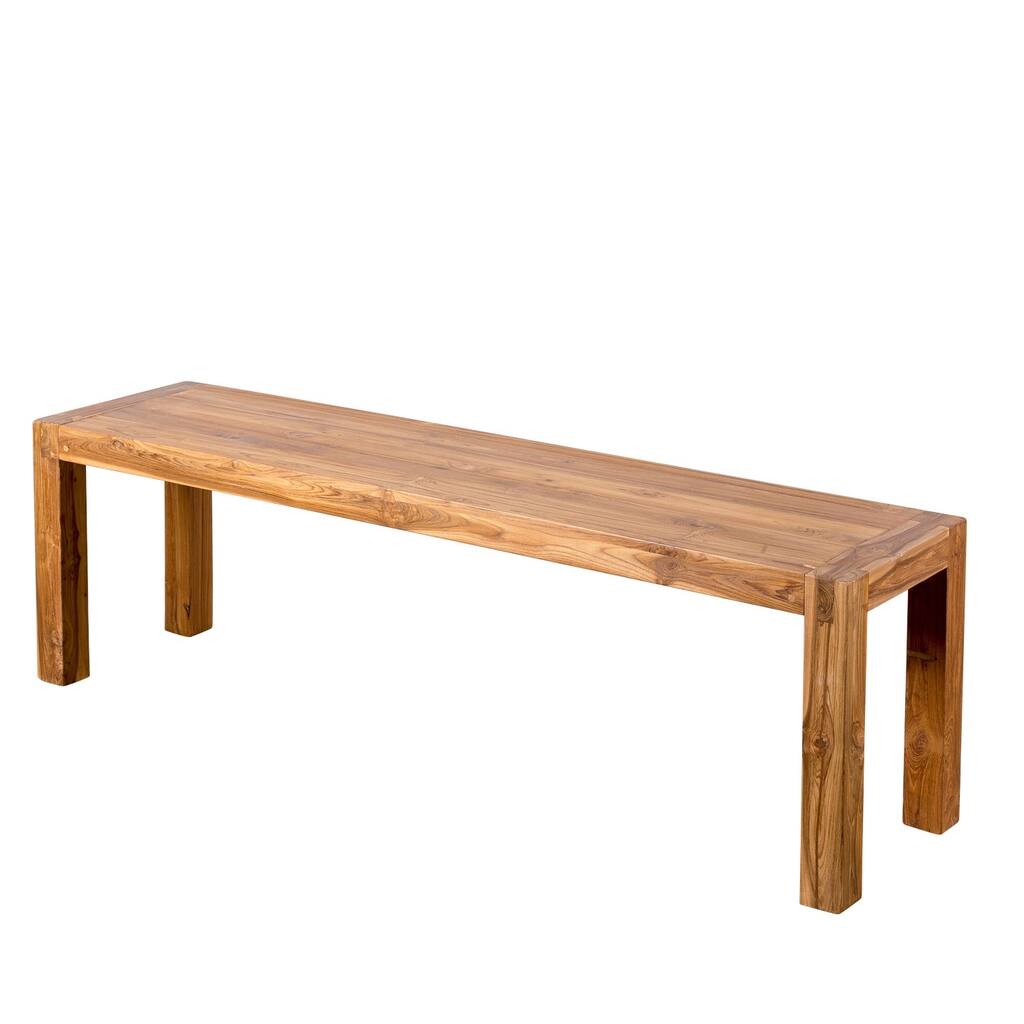 Handmade Reclaimed Teak Simple Bench (India)
