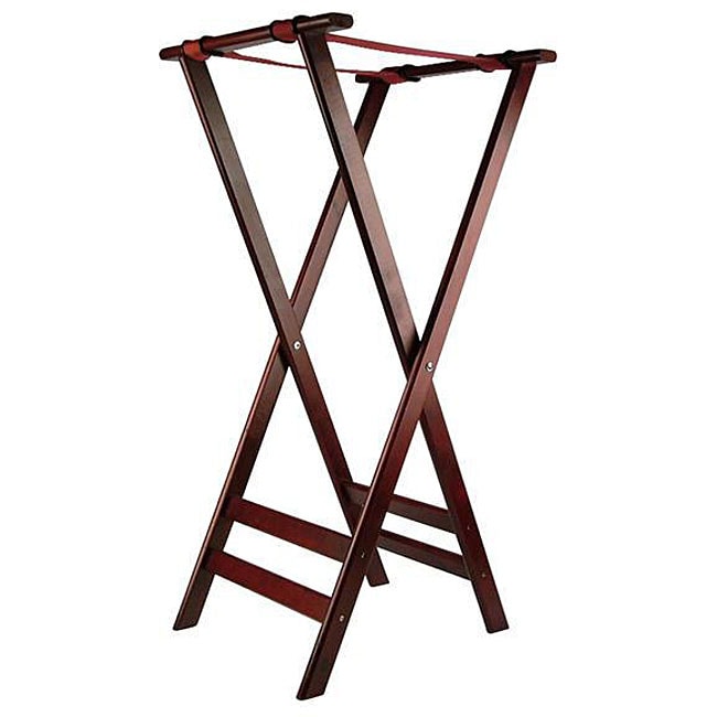 Admiral Craft Equipment 38 in Mahogany Tray Stand   12682298