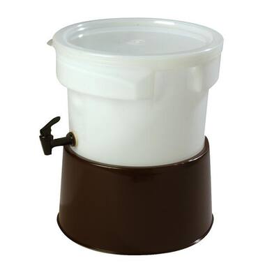 Carlisle Foodservice 3-gallon White and Brown Beverage Dispenser
