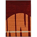 Hand-Tufted Geometric Multi Wool Area Rug - 8' x 11'