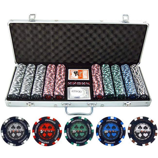Pro Poker 500-piece Clay Poker Chips