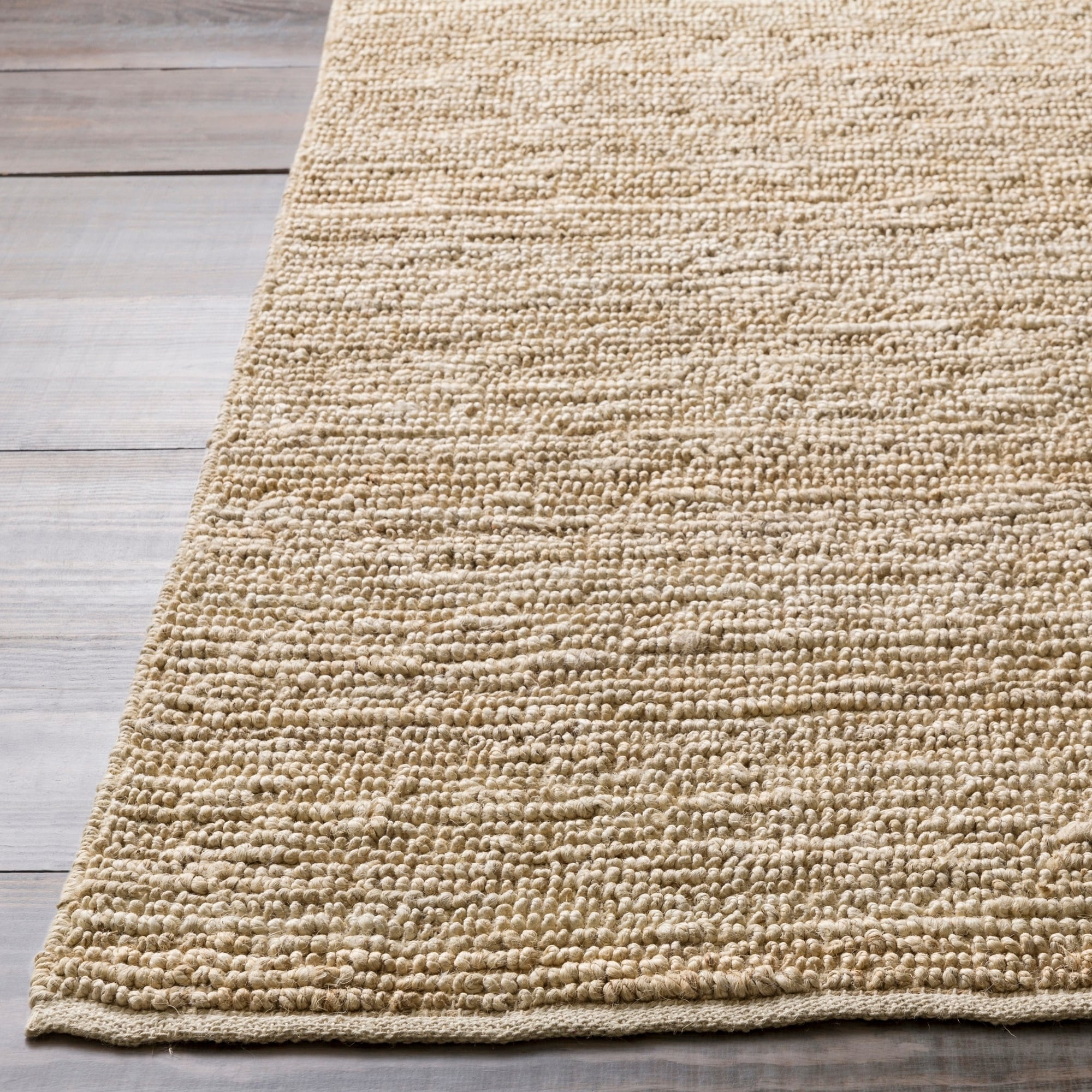 Hand woven Chapra Bleached Natural Fiber Jute Rug (8 X 11)