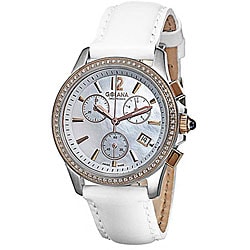 Golana Swiss Women's 'Aura Pro 200' Two tone Case Leather Strap Watch Golana Swiss Women's Golana Swiss Watches