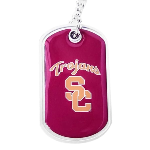 USC Trojans Dog Tag Necklace