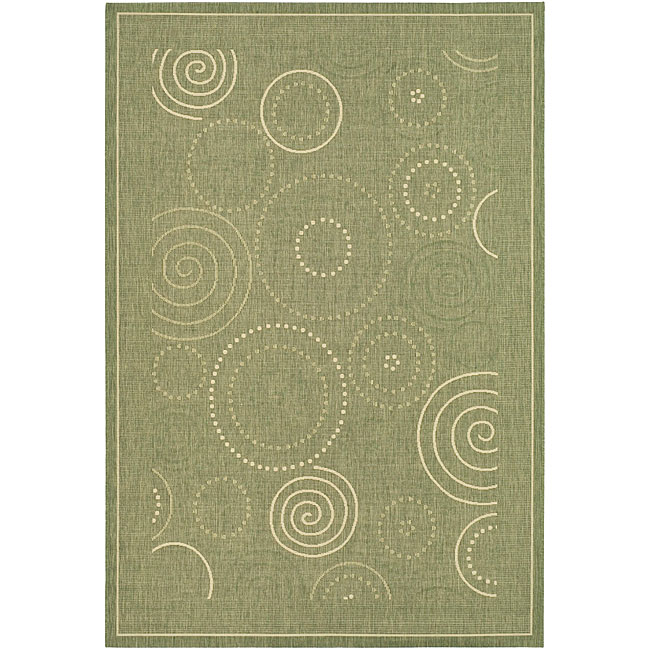 Indoor/ Outdoor Ocean Olive/ Natural Rug (710 X 11)