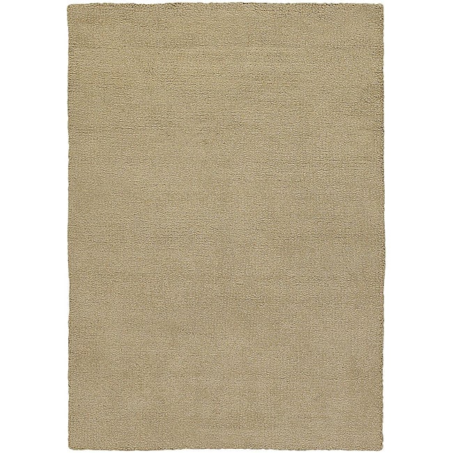 Artist's Loom Hand-woven Contemporary Solid Wool Rug - 1'6 x 2'3