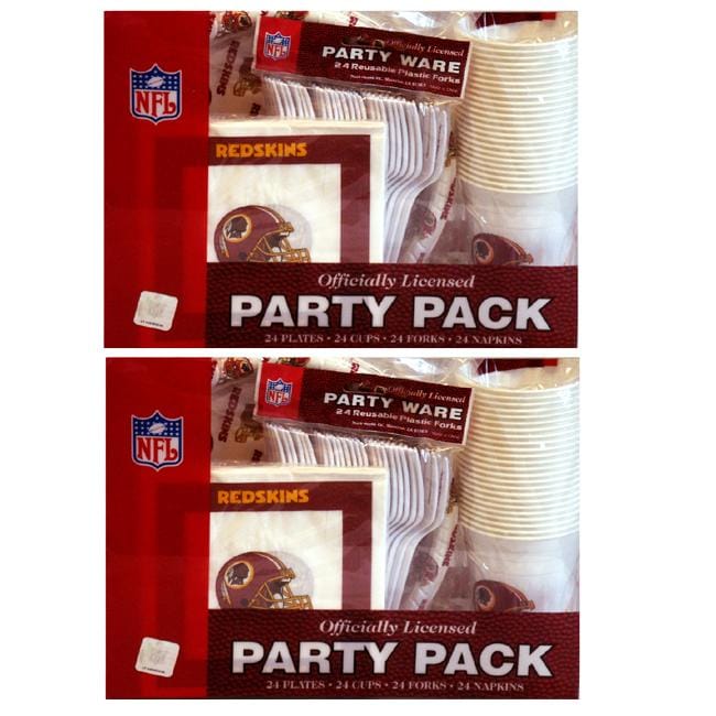 Washington Redskins 24 piece Party Pack (Set of 2)