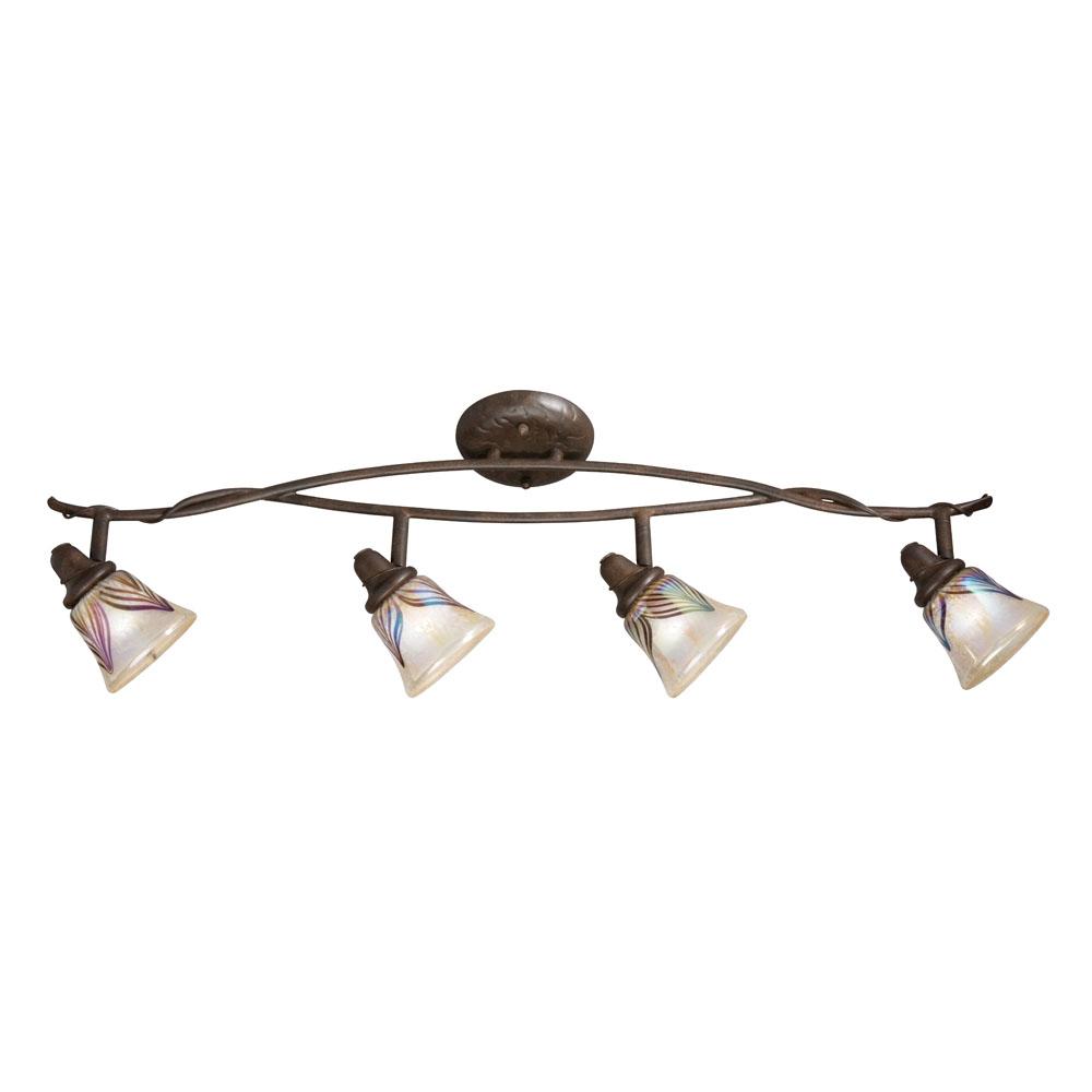 Tannery Bronze 4 light Flush Rail Light Fixture