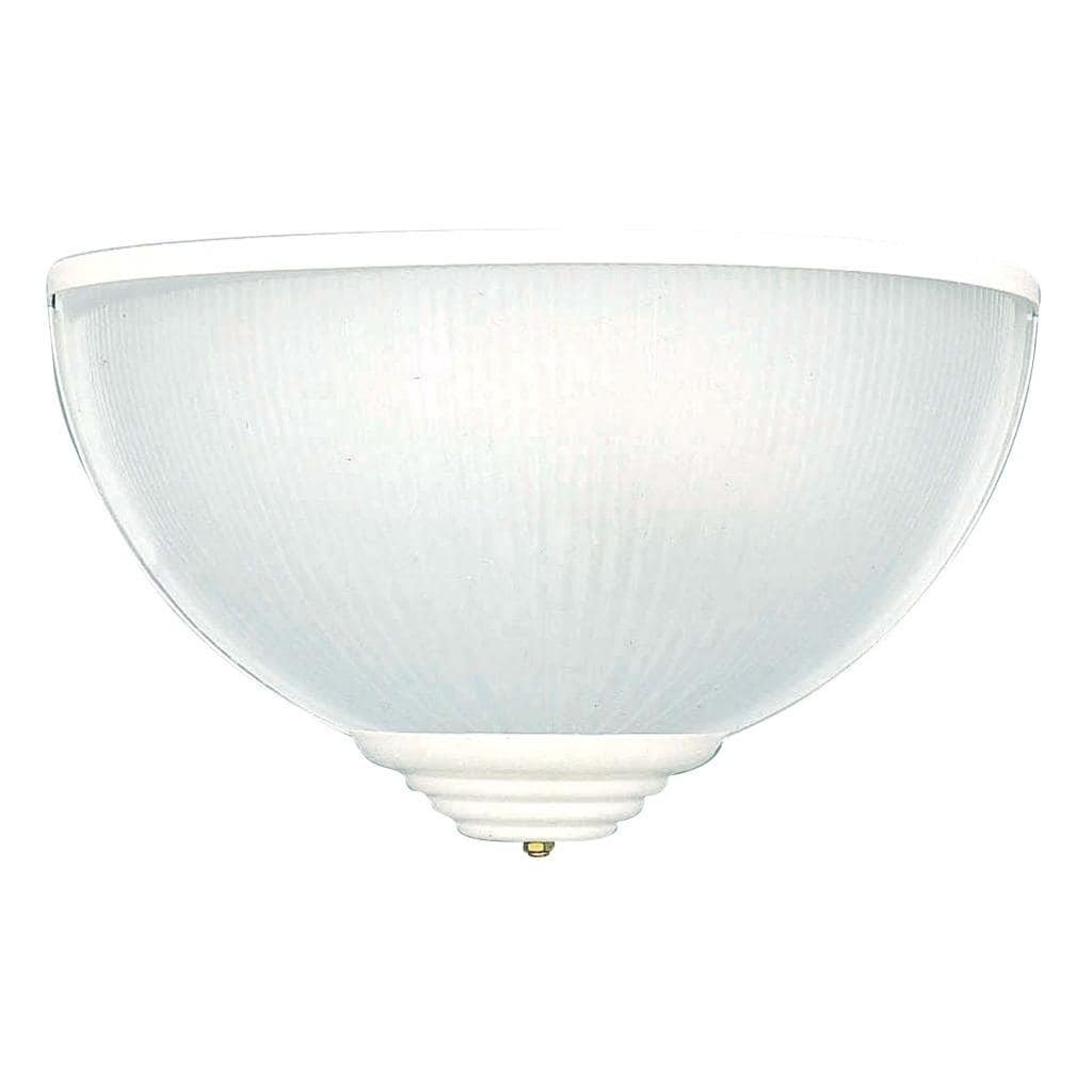 White Textured Frosted Glass Wall Sconce  