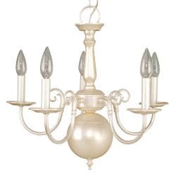 preview thumbnail 2 of 1, Pearl Mist 5-light Chandelier