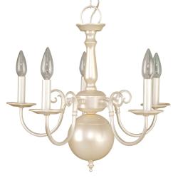 preview thumbnail 3 of 1, Pearl Mist 5-light Chandelier