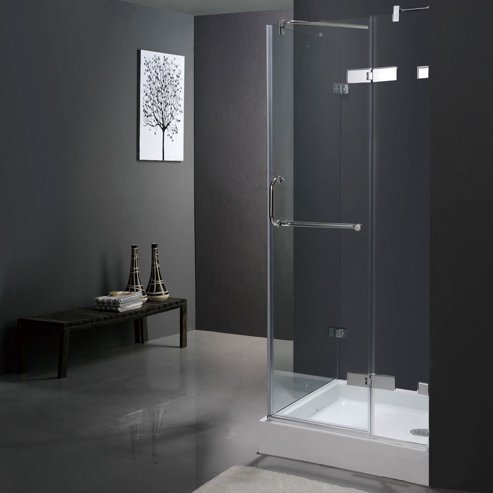 Vigo Frameless Square Clear Shower Enclosure and Base (36 x 36