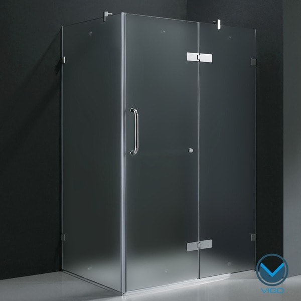 VIGO 32 x 48 Frameless 3/8 Frosted Shower Enclosure  