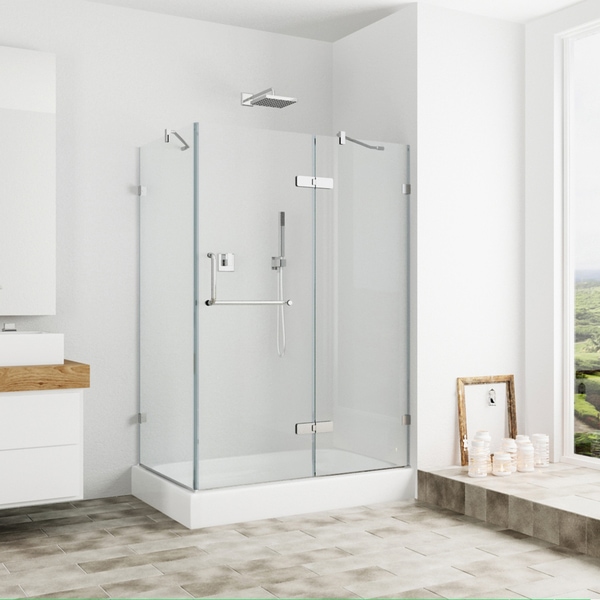 frameless clear glass shower enclosure
