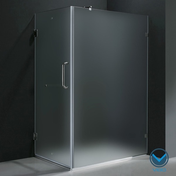 VIGO 36 x 48 Frameless 3/8" Frosted Shower Enclosure Vigo Shower Doors