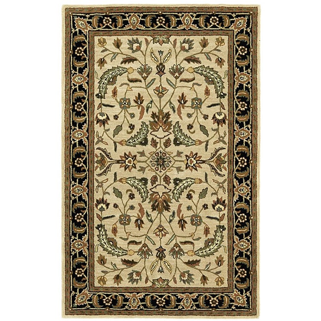 Hand tufted Patina Beige New Zealand Wool Rug (5 X 8)