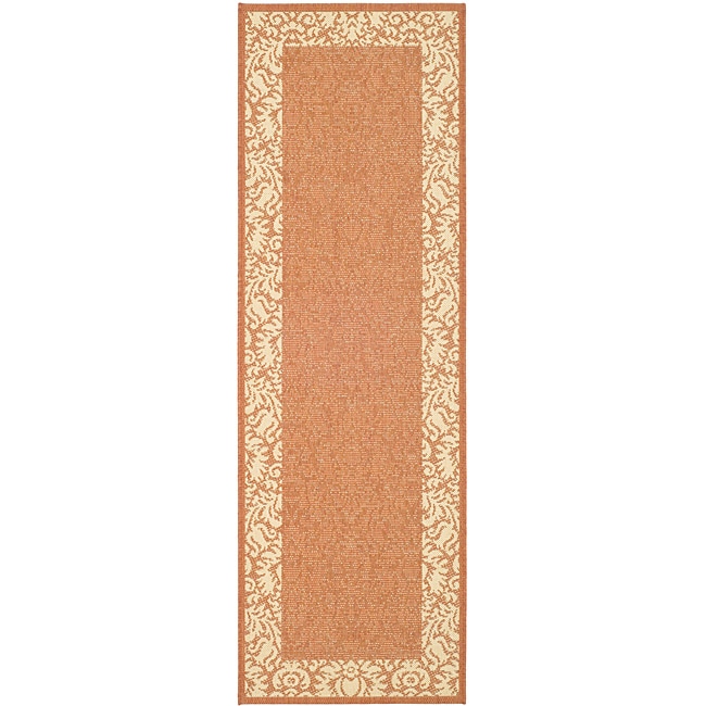 Indoor/ Outdoor Kaii Terracotta/ Natural Runner (24 X 67)