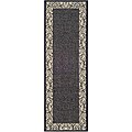 Safavieh Kaii Damask Black/ Sand Indoor/ Outdoor Runner - 2'4" x 6'7"