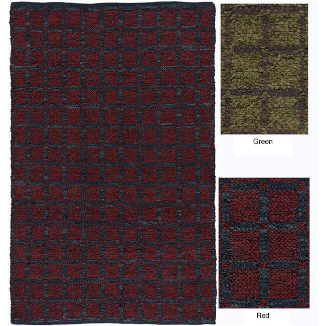 Artist's Loom Hand-woven Contemporary Geometric Natural Eco-friendly Fiber Rug (2'6 x 6')
