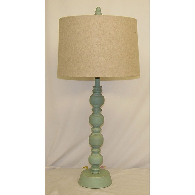 Luisito Blue Wooden Table Lamp