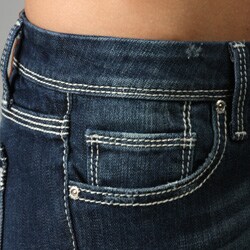 jeans with white stitching