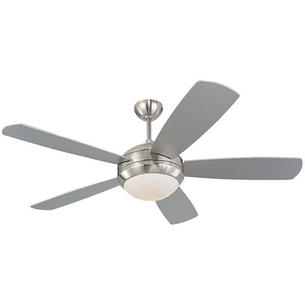Monte Carlo Discus 52-inch Brushed Steel Finish Ceiling Fan - Brushed Steel