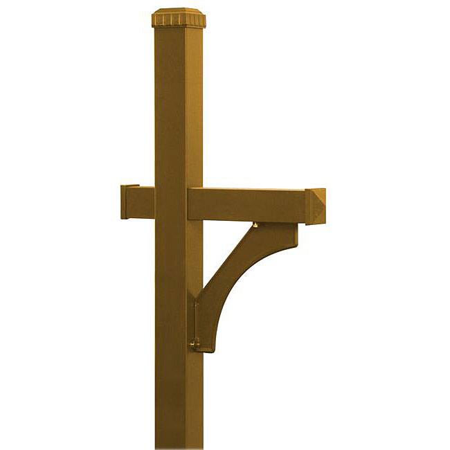Salsbury In-ground Deluxe Brass-finish Mailbox Post
