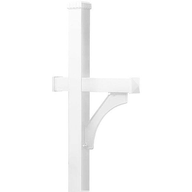 Salsbury In-ground Deluxe White Mailbox Post