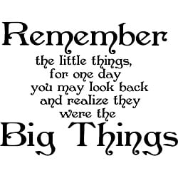 Shop Design on Style 'Remember the Little Things' Black Vinyl Wall Art ...