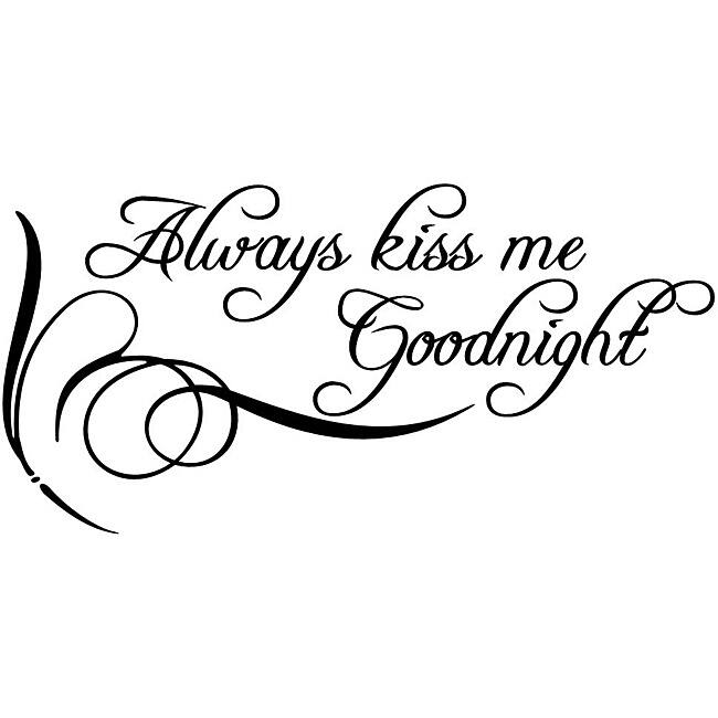 Design on Style 'Always Kiss Me Goodnight' Vinyl Wall Art Quote