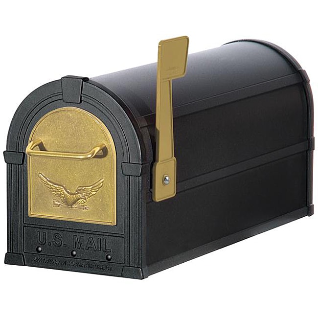 Gold/ Black Eagle Heavy duty Rural Mailbox