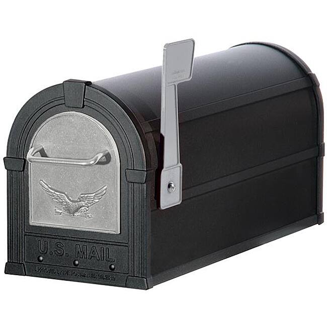 Silver/ Black Eagle Heavy Duty Rural Mailbox