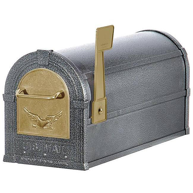 Pewter/ Gold Eagle Heavy-duty Rural Mailbox