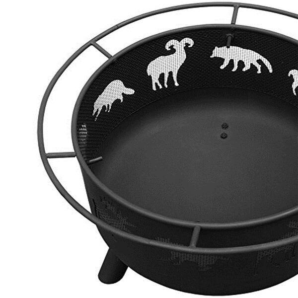 Shop Landmann 28347 Big Sky Fire Pit Wildlife Black Free