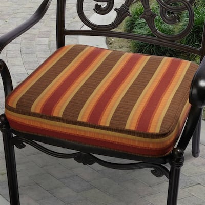 Indoor/ Outdoor 19-inch Striped Chair Cushion with Sunbrella Fabric