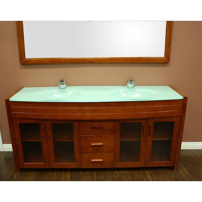 Design Element Waterfall Double Sink Bathroom Vanity Set  