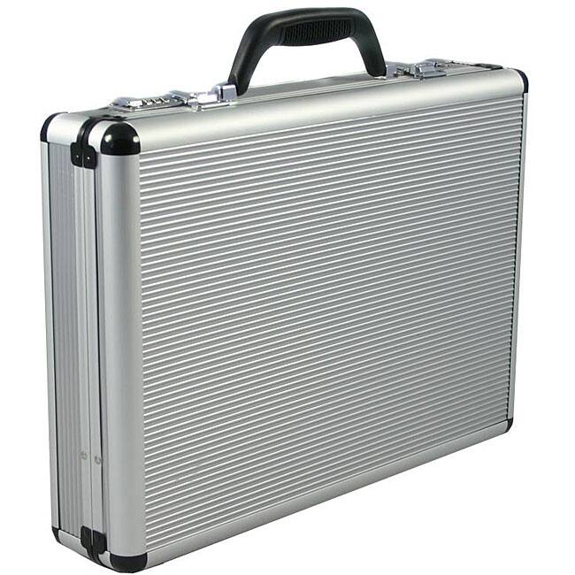 Fasano Aluminum Silver 4-inch-wide Attache Case