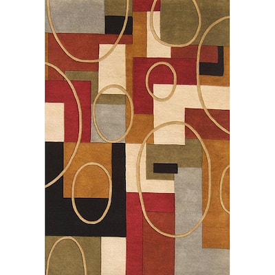 Alliyah Handmade Multi-Color New Zealand Blend Wool Rug (8' x 10') - 8' x 10'