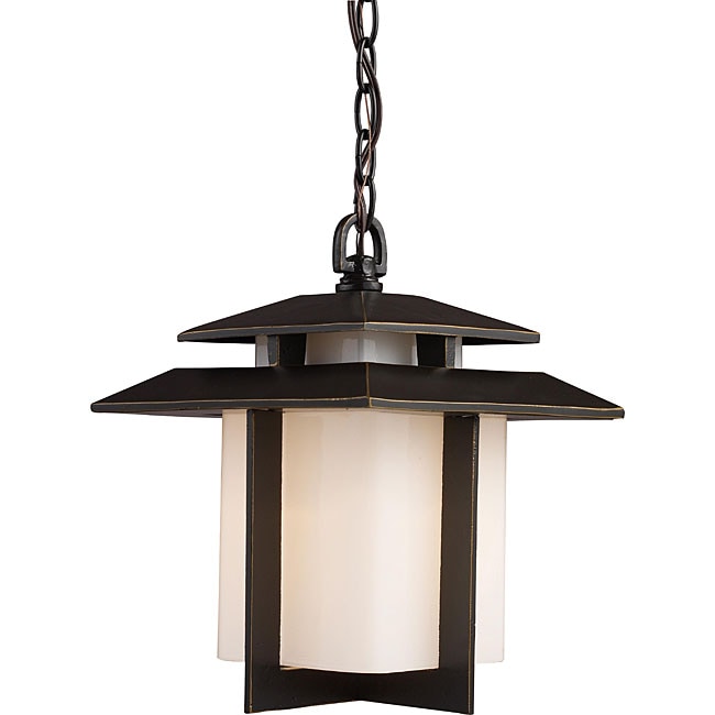 Kanso 1 light Hazelnut Bronze Outdoor Pendant Light