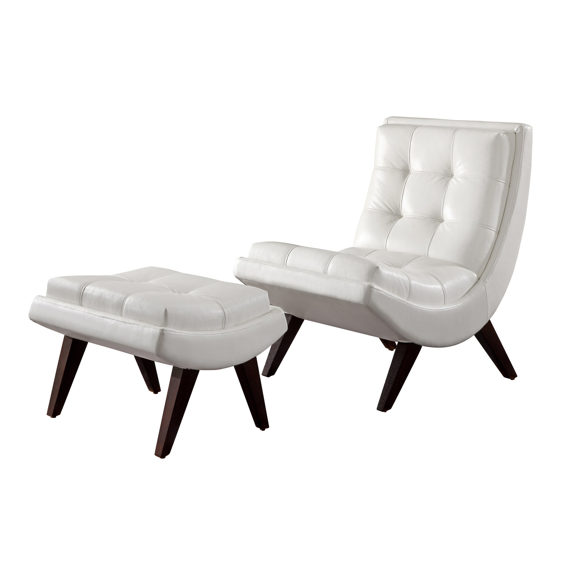 OSP Home Furnishings Tustin Lounge Chair And Ottoman Set With Black