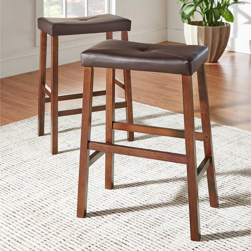 Nova Saddle Cushioned Stools (Set of 2) by iNSPIRE Q Classic