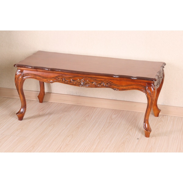 International Caravan Windsor Hand carved Wood Coffee Table International Caravan Coffee, Sofa & End Tables